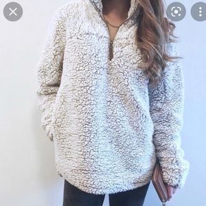 Thread & Supply pullover wubby Sherpa 1/4 zip small